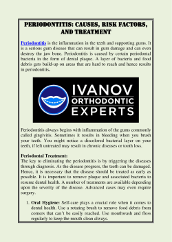 Periodontitis Causes, Risk Factors, and Treatment&nbsp;