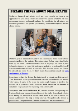 BIZZARE THINGS ABOUT ORAL HEALTH