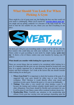 What Should You Look For When Picking A Gym
