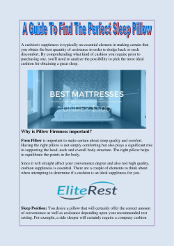 A Guide To Find The Perfect Sleep Pillow