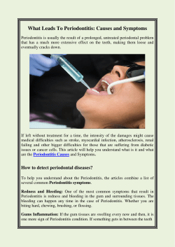 What Leads To Periodontitis Causes and Symptoms