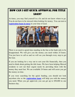 How can I get quick approval for Title loan