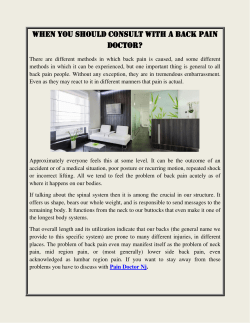 When You Should Consult With a Back Pain Doctor