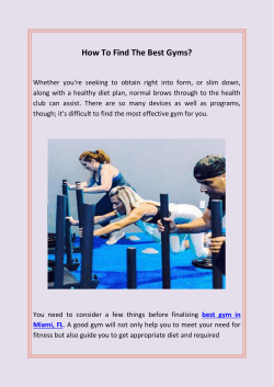 How To Find The Best Gyms