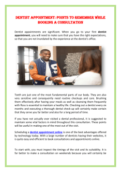 Dentist Appointment Points to Remember While Booking A Consultation