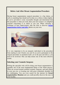 Before And After Breast Augmentation Procedure