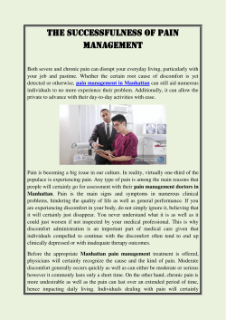 The Successfulness Of Pain Management