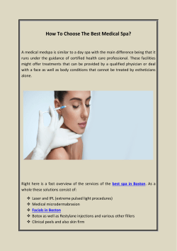 How To Choose The Best Medical Spa