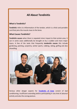 All About Tendinitis