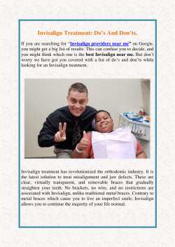 Invisalign Treatment Do&rsquo;s And Don&rsquo;ts