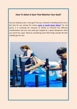 How To Select A Gym That Matches Your Goal