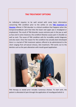 Tmj Treatment Options
