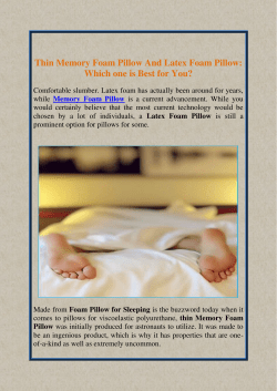 Thin Memory Foam Pillow And Latex Foam Pillow Which one is Best for You