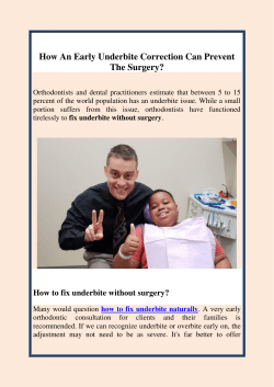 How An Early Underbite Correction Can Prevent The Surgery
